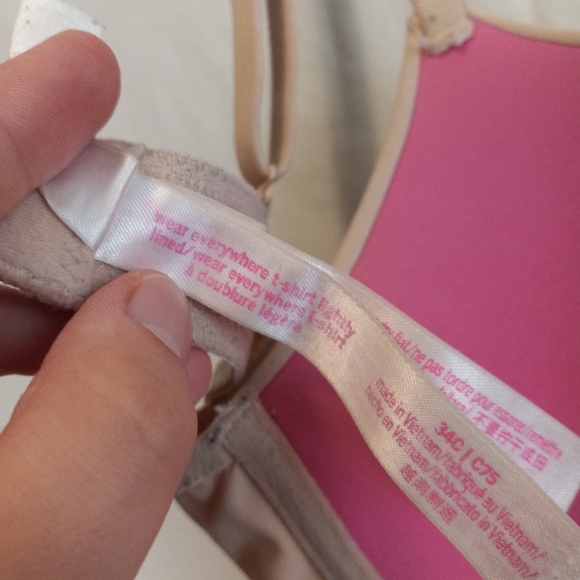 VS Pink Wear Everywhere T-shirt Bra Lightly Lined Womens Sz 34C - Picture 7 of 7
